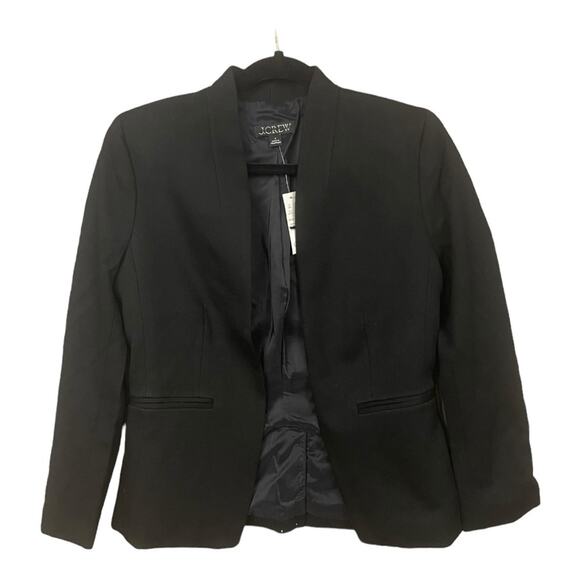 J. Crew Going Out Blazer In Stretch Twill Black Size 4 NWT - Picture 5 of 12